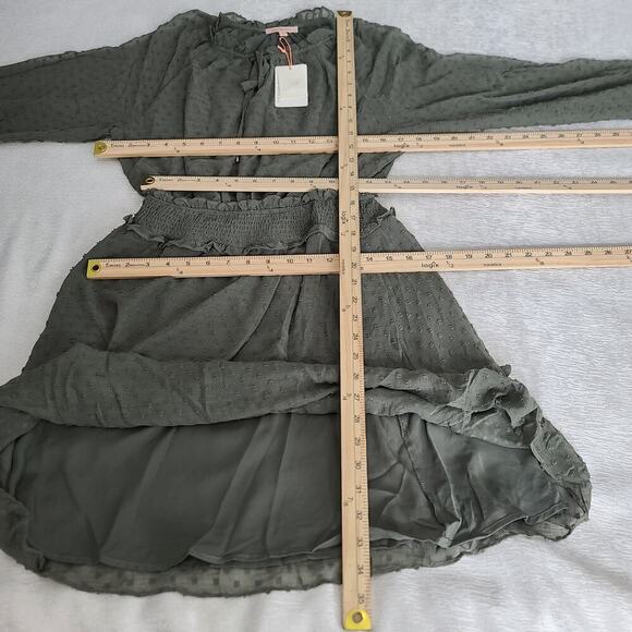 Skies Are Blue Stitch Fix swiss dot ruffle dress Size Medium cottagecore whimsy - Picture 4 of 8